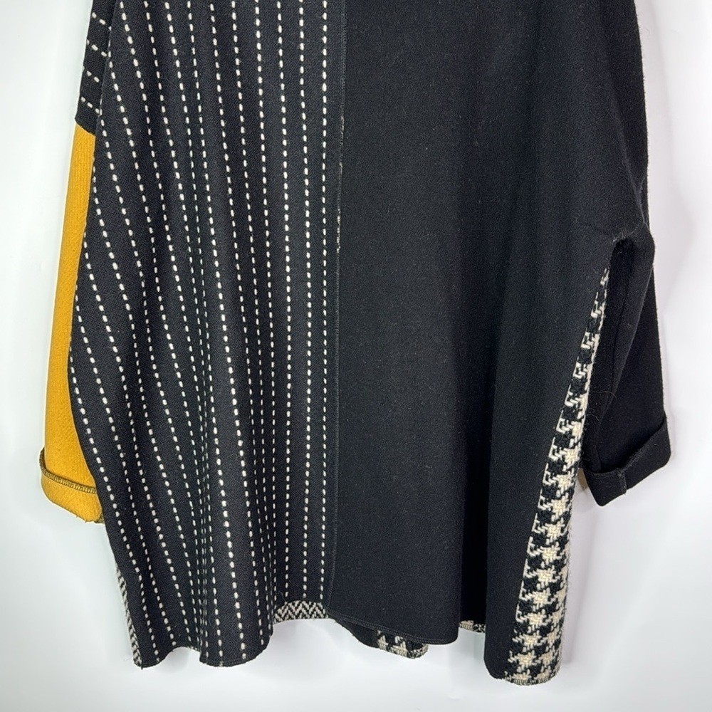 Vintage Frank Murphy Patchwork Wool Button Up Ove… - image 6